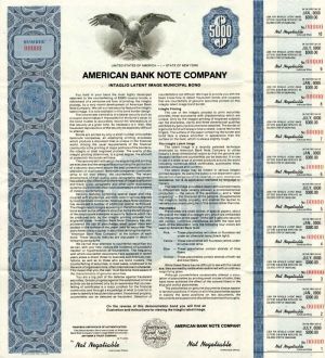American Bank Note Co. Bond - $5,000