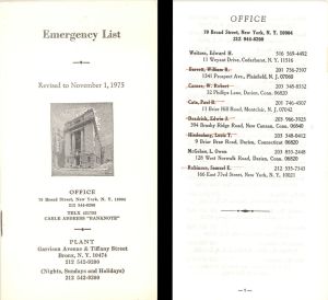 American Bank Note Co. Emergency List - American Bank Note Company