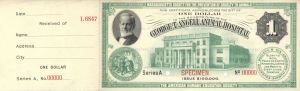 George T. Angell Animal Hospital Certificate - American Bank Note Specimen
