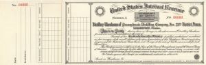 United States Internal Revenue Certificate - American Bank Note Specimen