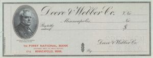 Deere and Webber Co. - American Bank Note Company Specimen Checks