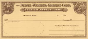 Deisel-Wemmer-Gilbert Corp. - American Bank Note Company Specimen Checks