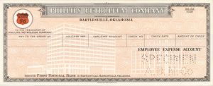 Phillips Petroleum Co. - American Bank Note Company Specimen Checks