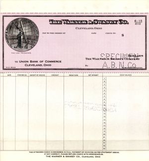 Warner and Swasey Co. - American Bank Note Company Specimen Checks