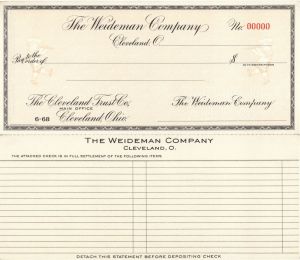 Weideman Co. - American Bank Note Company Specimen Checks