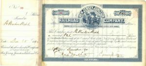 New Jersey Junction Railroad Co. signed by Chaucey Depew and E.V.W. Rossiter and H. Walter Webb - Stock Certificate