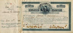 New Jersey Junction Railroad Co. signed by Chaucey Depew and E.V.W. Rossiter - Stock Certificate