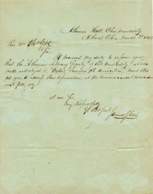 Autographed Letter signed by Samuel S. Cox