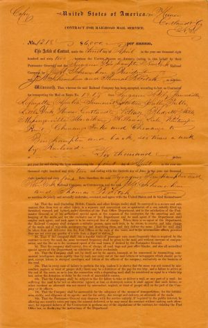 Contract signed by J.M. Schermerhorn