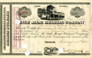 Little Miami Railroad Co. issued to William H. Procter and James N. Gamble - Stock Certificate