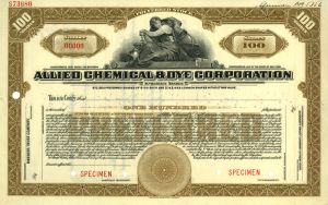 Allied Chemical and Dye Corporation - Stock Certificate