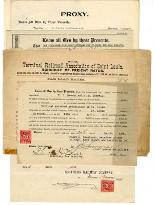 Terminal Railroad Association of Saint Louis Lot of Documents