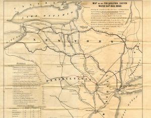 Map of the Philadelphia Easton and Water Gap Rail Road