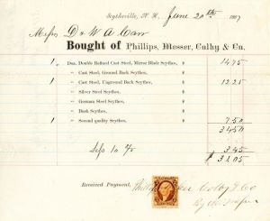 Invoice from Phillips, Messer, Colby and Co.