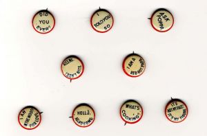Lithographed Pin Back Buttons - Over 100 Pieces
