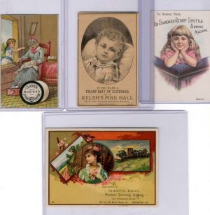 Set of Sewing and Clothing Trade Cards