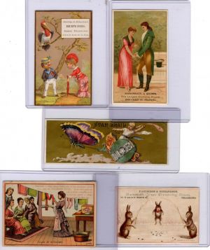 Set of Sewing and Clothing Trade Cards