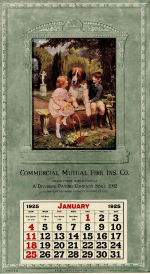 Ad Calendar for Commercial Mutual Fire Ins. Co.