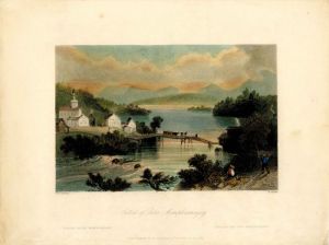 Outlet of Lake Memphremagog Engraving