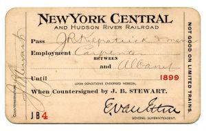 New York Central and Hudson River Railroad Railroad Pass - Americana