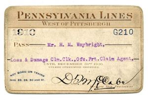 Pennsylvania Lines Railroad Pass - Americana