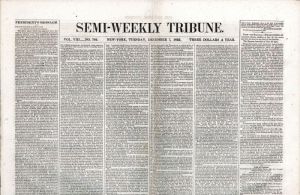 Semi-Weekly Tribune of New York - Newspaper - Americana