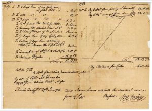 Early Invoice for 3 Bales Flour, by order of Capt. James Farnandis - Americana