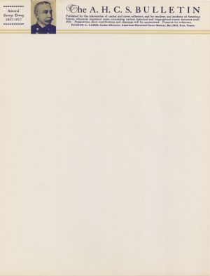 Admiral Dewey Letterhead - Americana