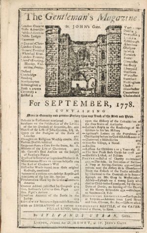 18th Century Gentleman's Magazine - Americana