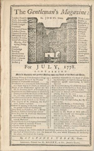 18th Century Gentleman's Magazine - Americana