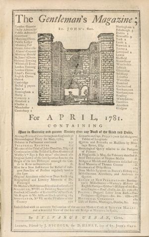 18th Century Gentleman's Magazine - Americana