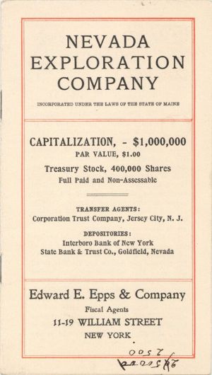 Nevada Exploration Company Prospectus - Americana