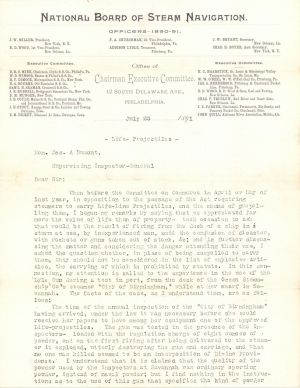 National Board of Steam Navigation Letter - Americana