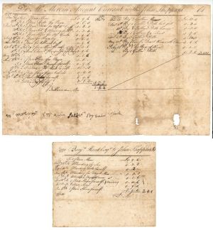  Pair of 1770-1771 Documents Mending for Negro Men and Negro Women  - Americana