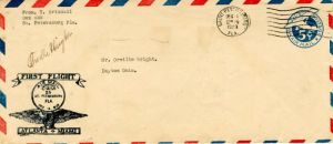 Envelope signed by Orville Wright