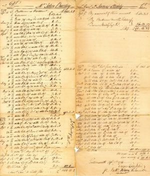 Account Sheet signed by Nathaniel Folsom