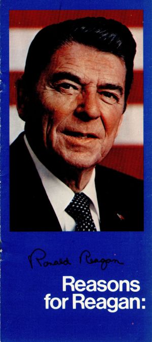 Campaign Booklet signed by Ronald Reagan