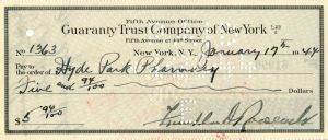 FDR signed Check