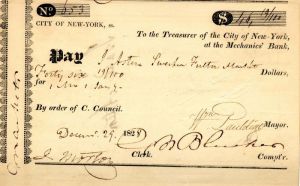 Payment Order signed by Wm. Pauldine - SOLD