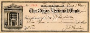 J.N. Huston signed Check