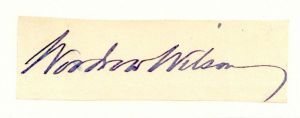 Woodrow Wilson Signature - Autographs - SOLD