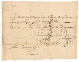 Oliver Wolcott Jr. signed Revolutionary War Pay Order - 1780 dated Autograph - SOLD