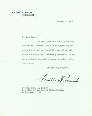 TLS Signed by Franklin Delano Roosevelt - Autographs