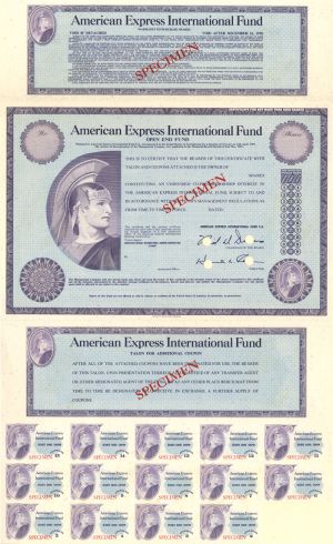 American Express International Fund - Specimen Warrant to Purchase Shares