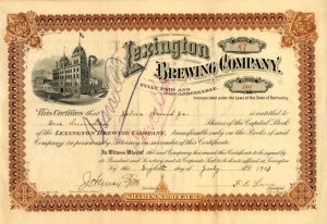 Lexington Brewing Co. - Stock Certificate