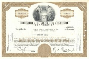National Distillers and Chemical Corp. - Stock Certificate