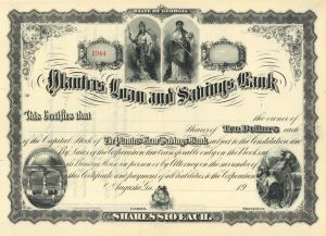 Planters Loan and Savings Bank - Unissued Stock Certificate