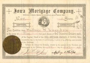 Iowa Mortgage Co. - Stock Certificate