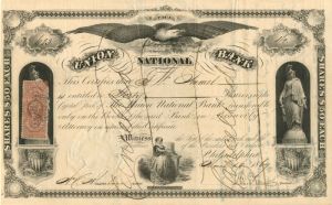 Union National Bank - Stock Certificate