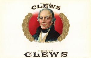 "Henry Clews" - Cigar Box Label